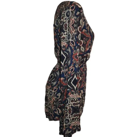 Abercrombie & Fitch romper Women's small Boho deep V neckline Bell sleeve Fall - Picture 3 of 10